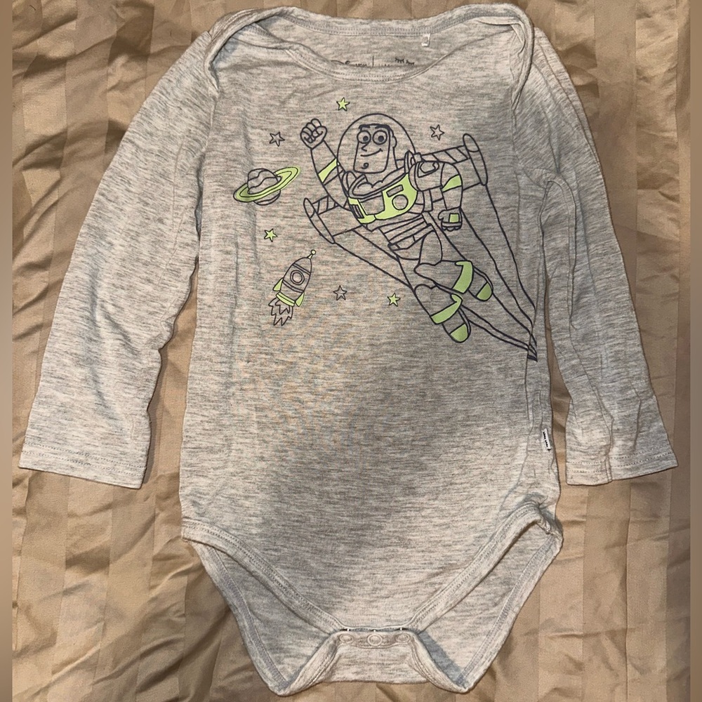Little Sleepies Play Disney Buzz Lightyear Onesie Bodysuit Size 18-24 Months